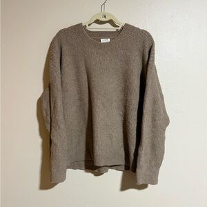 J. Crew Ribbed Boyfriend Crewneck Sweater in Extra-Soft Yarn Size Large